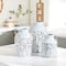 Set of 3 Blue Metal Farmhouse Vase, 9", 11", 13"